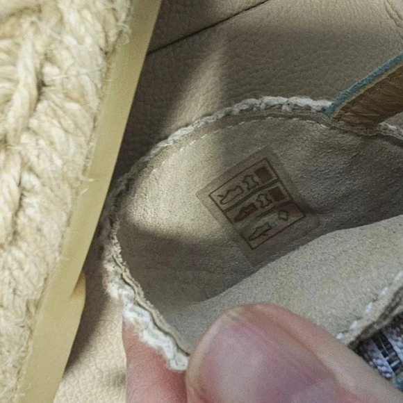 Gaimo Spain Genuine Suede Leather Upper Insole Aqua Blue Wedges Sandals size 10 - Picture 5 of 6